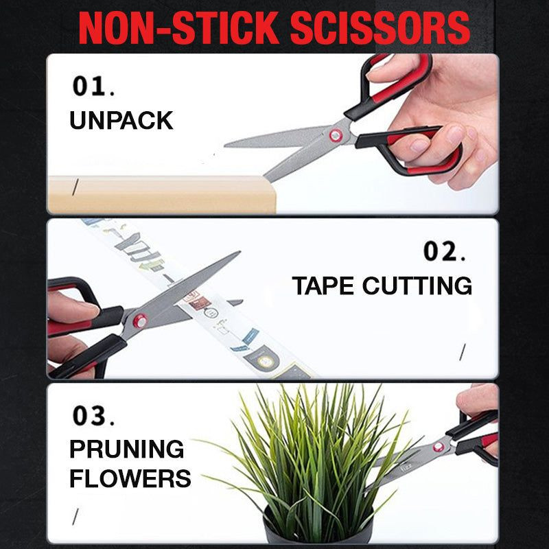 Tapadásmentes, többfunkciós olló háztartási papírra vágott diákoknak irodai vágó Hordozható rozsdamentes acél fogók