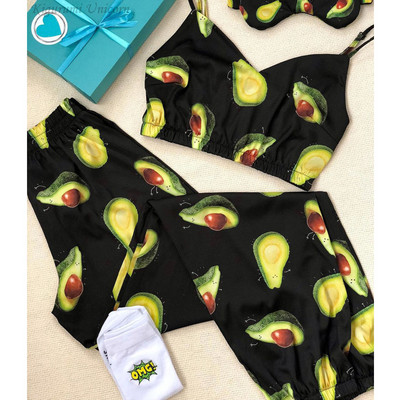 Delfīnu apdrukas zīda satīna pidžamas komplekts Sieviešu jauns vasaras guļamveļa Dzīvnieks Rudens Seksīgas pidžamas Sieviešu mājas apģērbs Brīvs atpūtas apģērbs