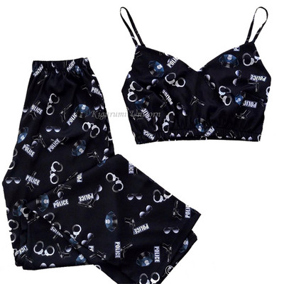 Delfīnu apdrukas zīda satīna pidžamas komplekts Sieviešu jauns vasaras guļamveļa Dzīvnieks Rudens Seksīgas pidžamas Sieviešu mājas apģērbs Brīvs atpūtas apģērbs