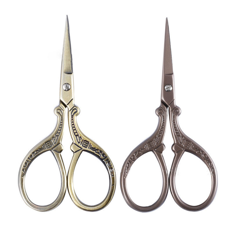 Dobeli Mini Male prijenosne škare za kućnu radinost u boji od nehrđajućeg čelika Retro DIY Ručno izrađene male škare Alat s kljunom