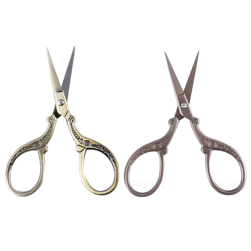 Dobeli Mini Male prijenosne škare za kućnu radinost u boji od nehrđajućeg čelika Retro DIY Ručno izrađene male škare Alat s kljunom