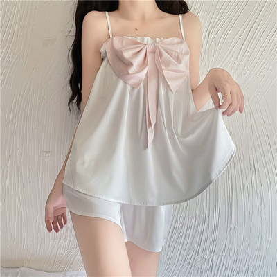 Pizsama szettek Női Minimalista Tiszta Napi Otthon Hangulatos Lélegző Szexi Stílusos koreai stílusú hálóruha Nyári Női Alkalmi kreativitás