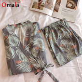 Proljeće 2022. Udobne ženske pidžame s kimono pidžamama s dugim rukavima Home Wear Prekrasna spavaćica za djevojke Pijama Mujer