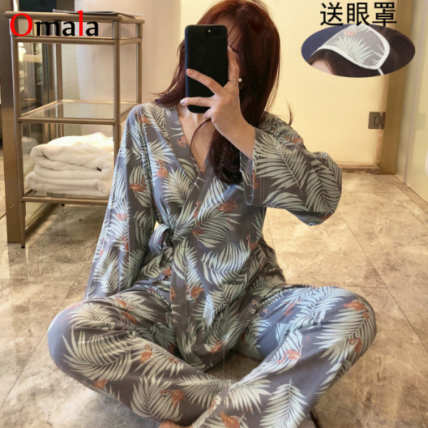 Proljeće 2022. Udobne ženske pidžame s kimono pidžamama s dugim rukavima Home Wear Prekrasna spavaćica za djevojke Pijama Mujer