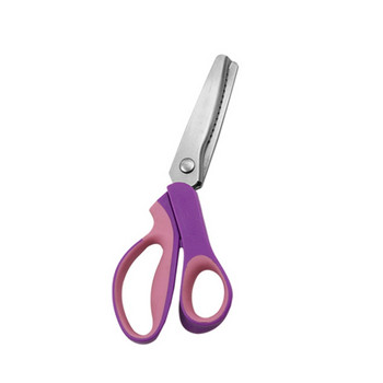 Практични ножици от неръждаема стомана Pinking ножици Ножици за триъгълни ножици с назъбен режещ ръб за плат P15F