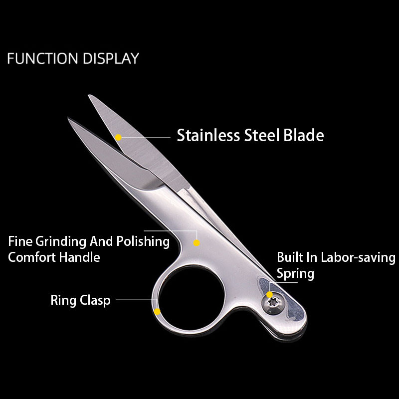 Dobeli Svi od nehrđajućeg čelika Oštra oštrica U-oblika Križni šavovi Rezač konca Kućanske mini škare DIY Odjeća Uslužne škare
