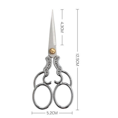 Profesionālas nerūsējošā tērauda šūšanas šķēres Vintage izšūšanas šķēres Amatniecība Tailor Šķērveida veidošanas diegu šķēres dzijas šķēres