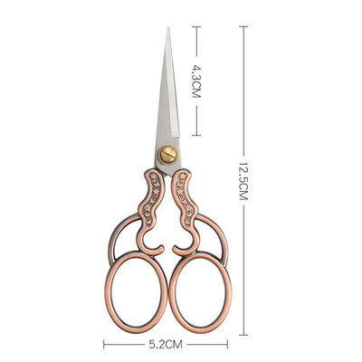 Profesionālas nerūsējošā tērauda šūšanas šķēres Vintage izšūšanas šķēres Amatniecība Tailor Šķērveida veidošanas diegu šķēres dzijas šķēres