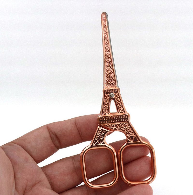 1vnt nerūdijančio plieno europietiškos senovinės Eifelio bokšto formos žirklės siuvimo žirklės „pasidaryk pats“ įrankiai siuvimui ir rankdarbiams