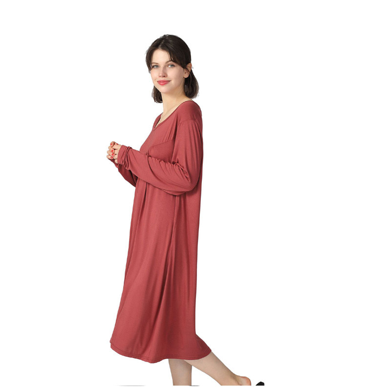 7xl Hálóruha Női tavaszi nyári sztreccs hosszú ujjú kiváló minőségű zsíros éjszakai ruha laza puha pamut otthoni ruha pizsama