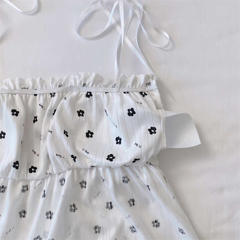 Pidžamu komplekti Sieviešu skolnieču modes ērts guļamveļa šiks elpojošs katru dienu Lovely Femme Summer Print omulīgs vienkāršs korejiešu