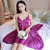 Női pizsama Puha női selyem hálóruha nyári hálóing Szexi fehérnemű Rózsaszín hálóing nőknek Szatén hálóingek nőknek