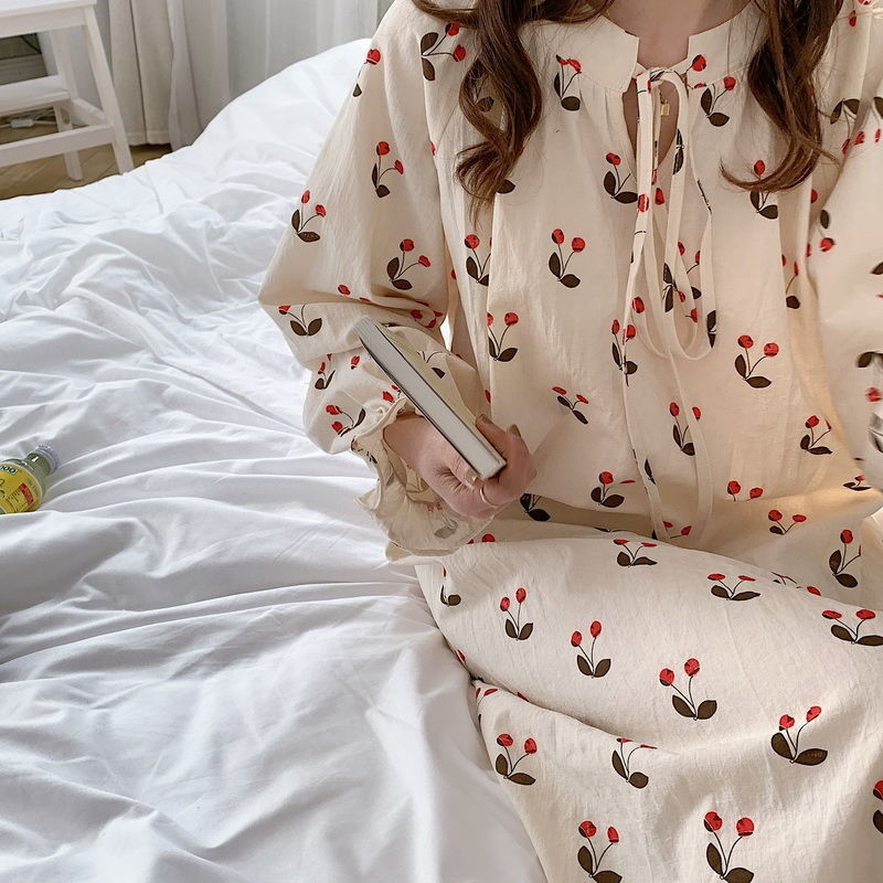 Naiste öösärgid Kevadprindis Õpilased Kawaii Kõik sobivad stiilsed klassikalised kodused magamisriided Levinud kuum müük Ulzzang uusim