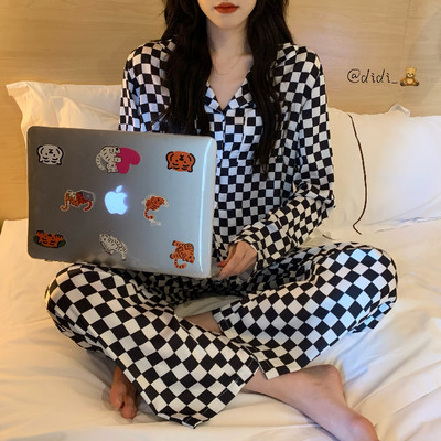 2022. gada jaunā sieviešu pidžama pavasara un rudens kokvilnas jaka ar garām piedurknēm senioru sajūtu var valkāt ārpus dzīvojamās uzvalka komplekta