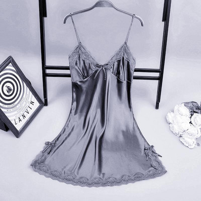 Balts V veida kakla mežģīņu halāts, vasaras sieviešu pidžamas guļamveļa, dāmu naktskrekls mājās, seksīgs vannas halāts, guļamkrekls M-XXL