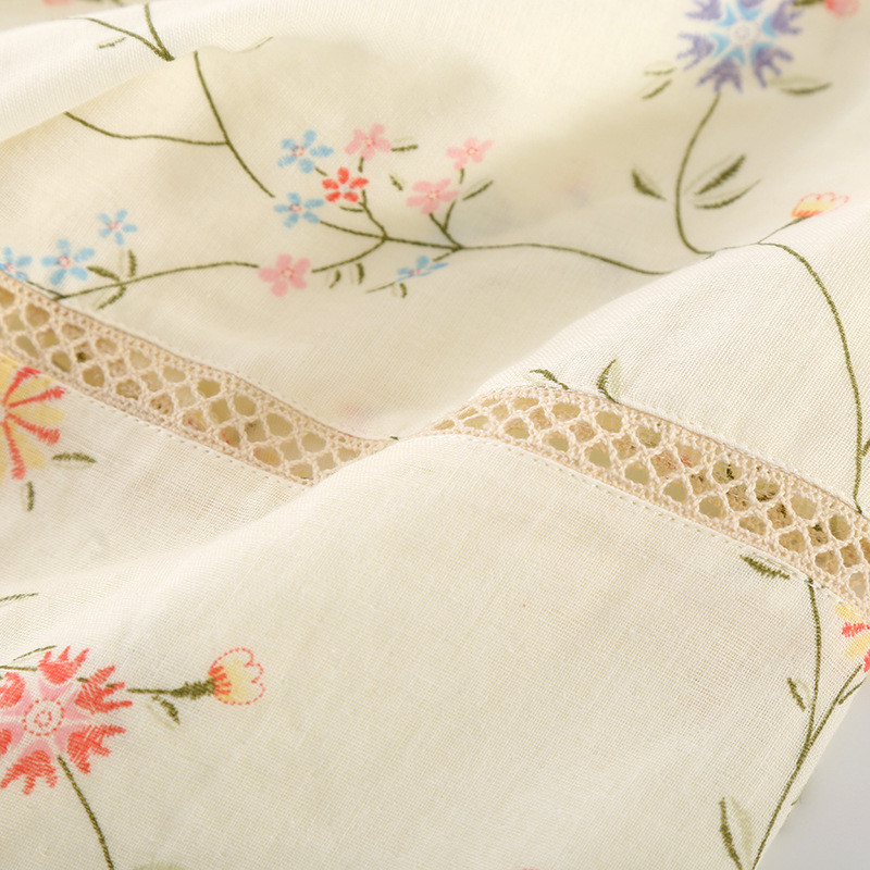 2022. aasta uus suvine musliinpidžaama naistele V-kaelusega lühikeste varrukatega kardigan püksid, 2tk.