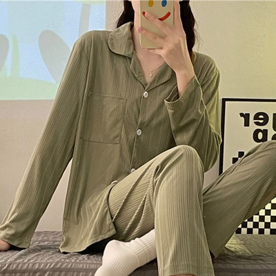 Naiste pidžaamakomplektid lillelised üliõpilasdisainer Kawaii elegantne igapäevane mugav kevadine retro Korea stiilis vabaaja pahkluuni ulatuv tütarlaps