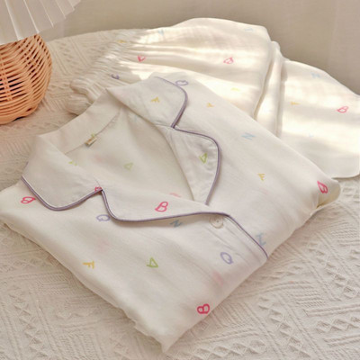 Naiste pidžaamakomplektid lillelised üliõpilasdisainer Kawaii elegantne igapäevane mugav kevadine retro Korea stiilis vabaaja pahkluuni ulatuv tütarlaps