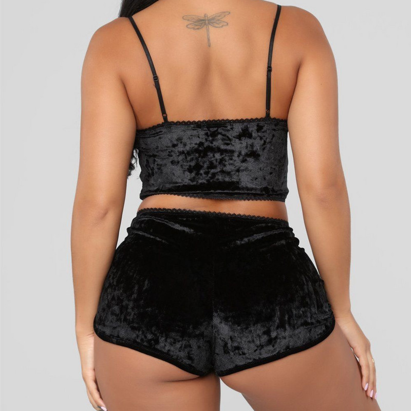 Naiste pidžaamakomplekt Seksikas roosa punane siidist satiinist sametpidžaamad magamisriided, rüü Öörõivad, seksikas pesu Pj-komplektid magamisriided