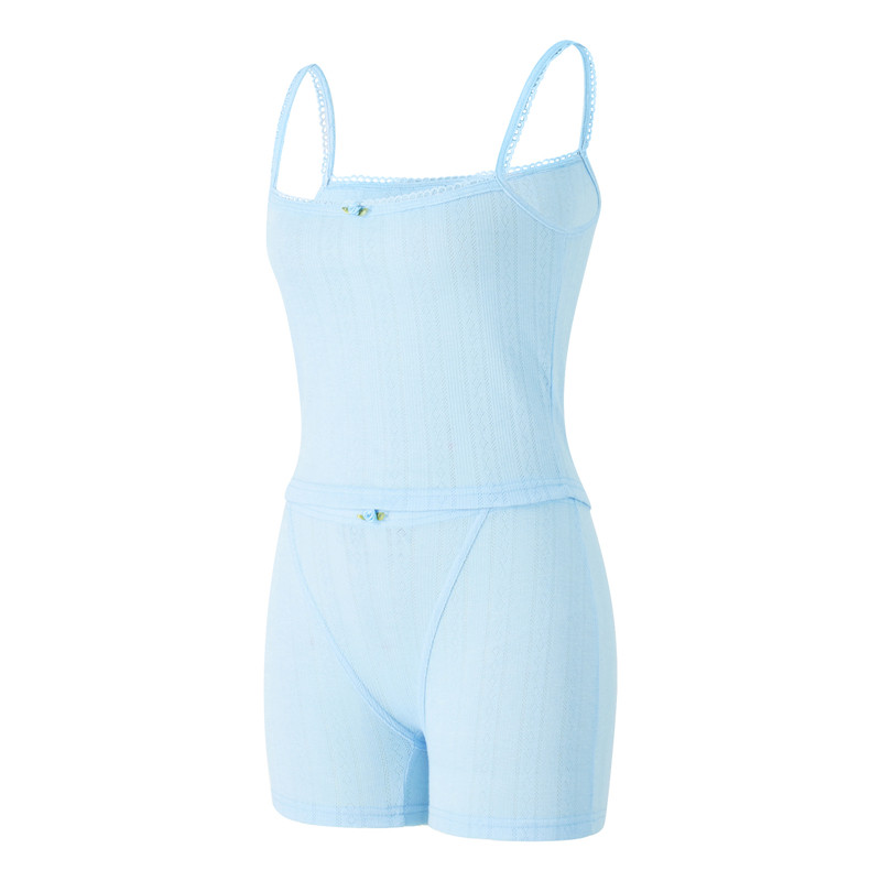 Xingqing y2k pidžaamakomplektid 2000. aastate esteetilised naiste spagetid, varrukateta kärbitud top+ kõrge vöökohaga lühikesed püksid, kootud riided, koduriided