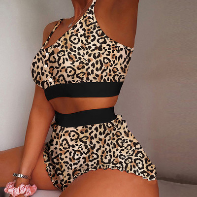 Suvine naiste 2-osaline Kawaii maasikaprinteriga sats Cami pidžaamakomplekt Femme Cute Crop topp ja lühikesed püksid, mis sobivad naiste magamisriided