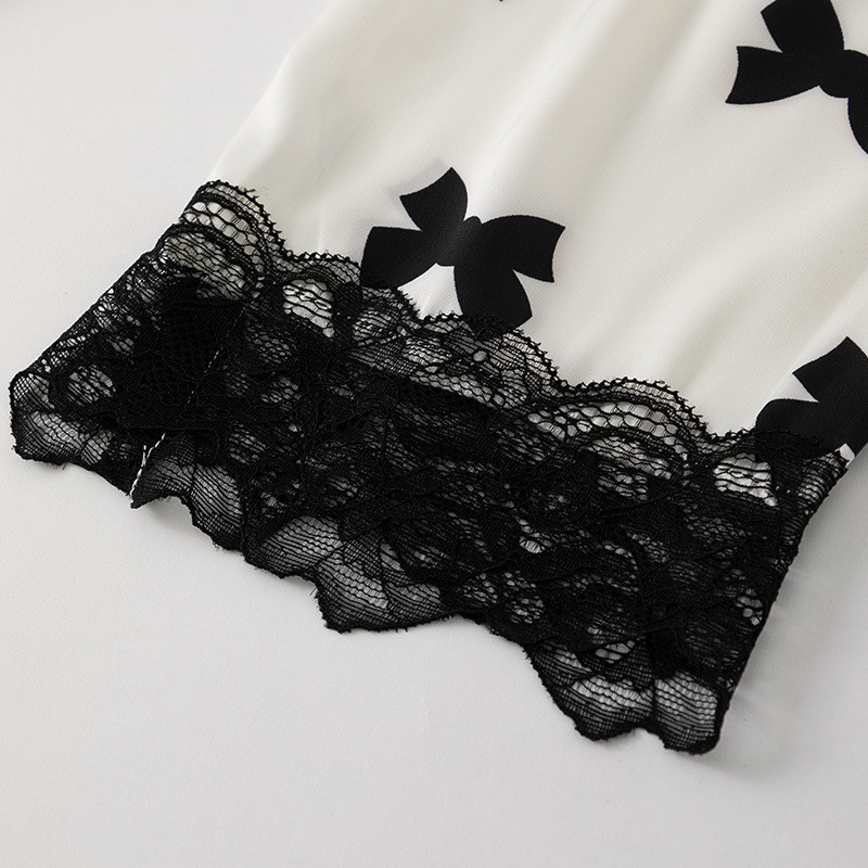 Nyomtatott csipke köntös szett női 2 részes szatén fürdőköpeny pántos hálóing fehérnemű Nyári V-nyakú hálóruha nappali viselet