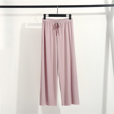 Sieviešu guļamveļas, taisnas bikses, elpojošas vasaras guļamveļas Mīkstas impērijas pidžamas bikses Sieviešu atpūtas apģērbs