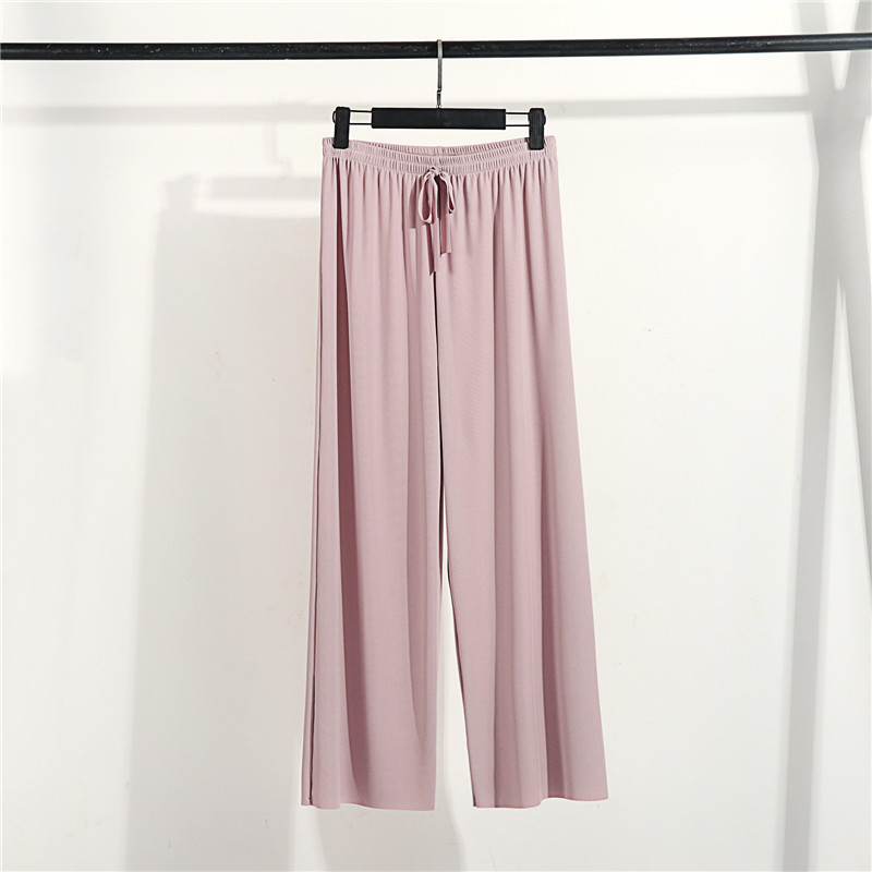 Sieviešu guļamveļas, taisnas bikses, elpojošas vasaras guļamveļas Mīkstas impērijas pidžamas bikses Sieviešu atpūtas apģērbs