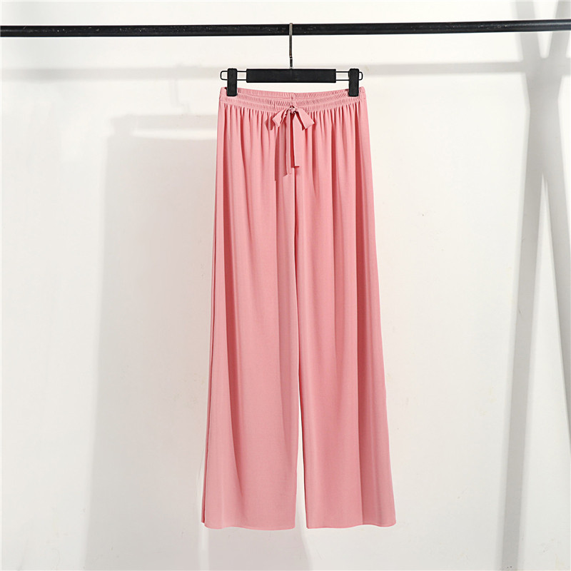 Sieviešu guļamveļas, taisnas bikses, elpojošas vasaras guļamveļas Mīkstas impērijas pidžamas bikses Sieviešu atpūtas apģērbs