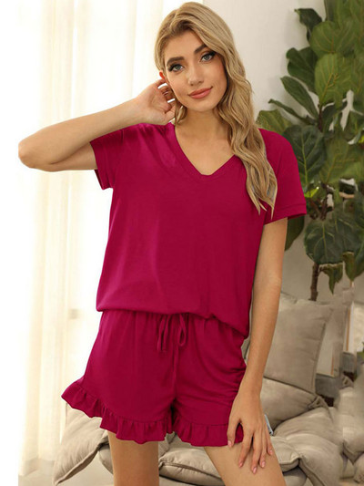 2023-as nyári pizsama szett Női pamut társalgóruha szett hálóruha Otthoni öltöny Pjs Női házi ruha nappali ruha Női