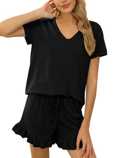 2023-as nyári pizsama szett Női pamut társalgóruha szett hálóruha Otthoni öltöny Pjs Női házi ruha nappali ruha Női