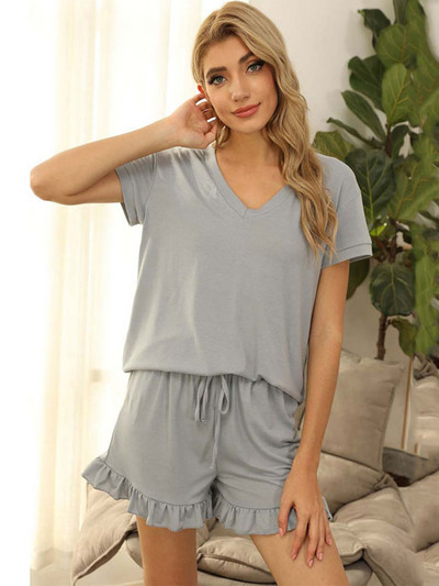 2023-as nyári pizsama szett Női pamut társalgóruha szett hálóruha Otthoni öltöny Pjs Női házi ruha nappali ruha Női