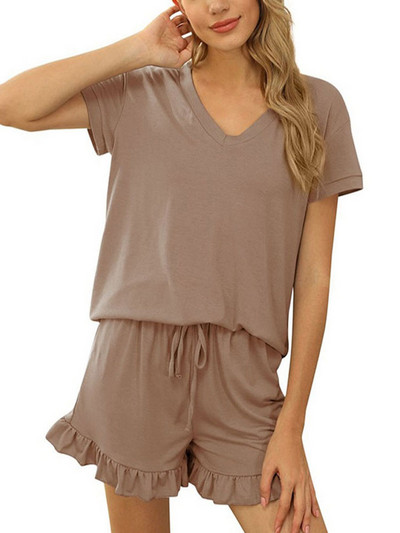 2023-as nyári pizsama szett Női pamut társalgóruha szett hálóruha Otthoni öltöny Pjs Női házi ruha nappali ruha Női