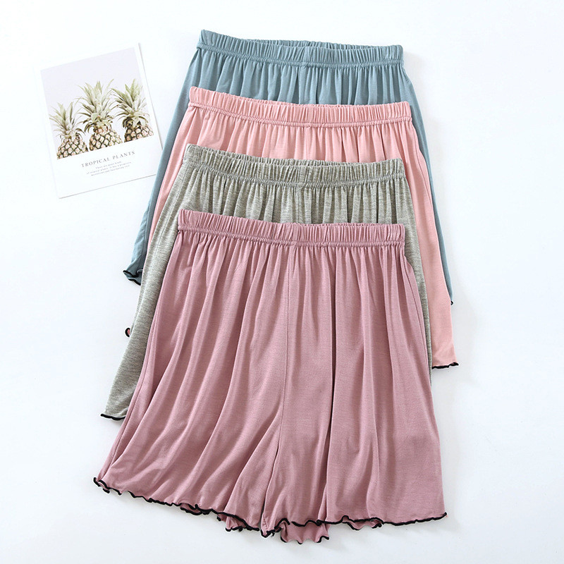 Ženske pidžama hlače Modalne kratke hlače Ljetne tanke kućne hlače Sweet Lotus Leaf Rastezljive kratke hlače Hlače za plažu na otvorenom