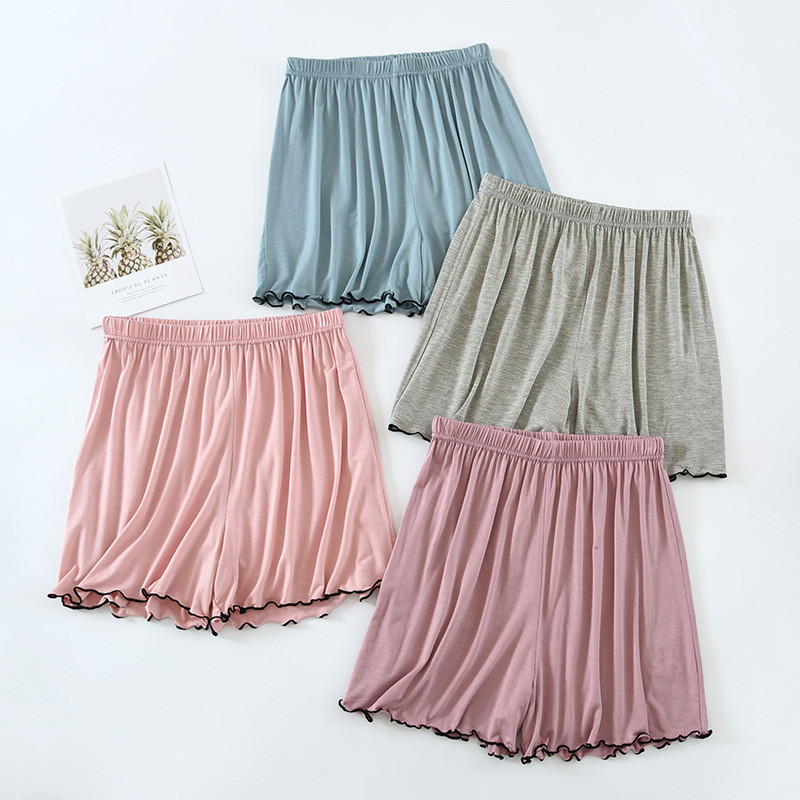 Ženske pidžama hlače Modalne kratke hlače Ljetne tanke kućne hlače Sweet Lotus Leaf Rastezljive kratke hlače Hlače za plažu na otvorenom