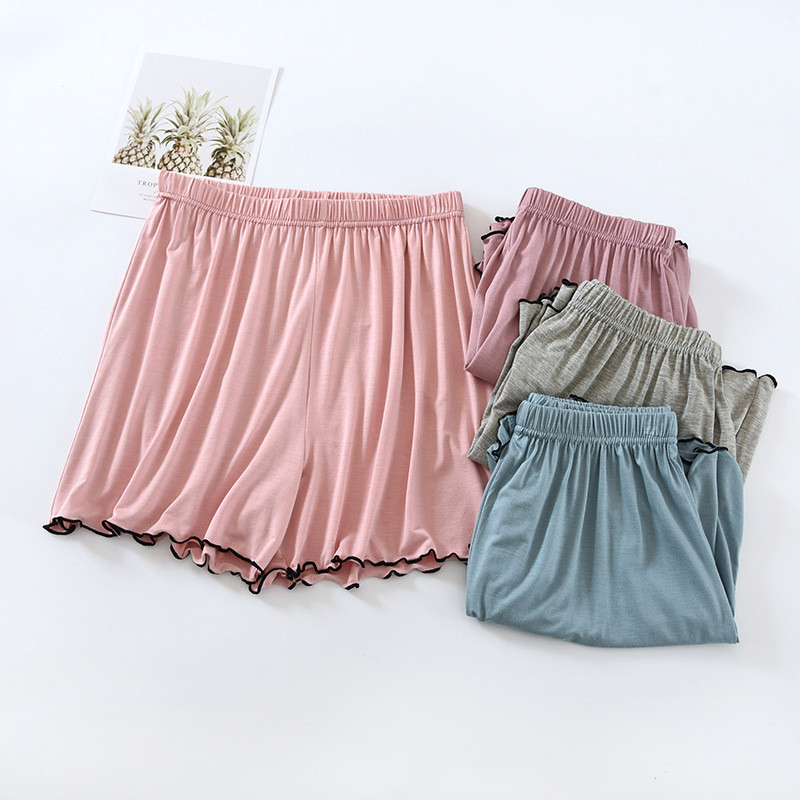 Ženske pidžama hlače Modalne kratke hlače Ljetne tanke kućne hlače Sweet Lotus Leaf Rastezljive kratke hlače Hlače za plažu na otvorenom