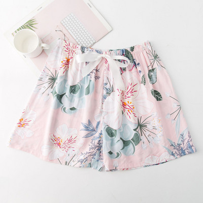 2023 nyári női rövidnadrág pizsama nagy méretű bő, virágmintás hálóruha lányoknak otthoni nadrágok alsónadrágok aranyos alvóruhák