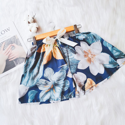 2023 nyári női rövidnadrág pizsama nagy méretű bő, virágmintás hálóruha lányoknak otthoni nadrágok alsónadrágok aranyos alvóruhák