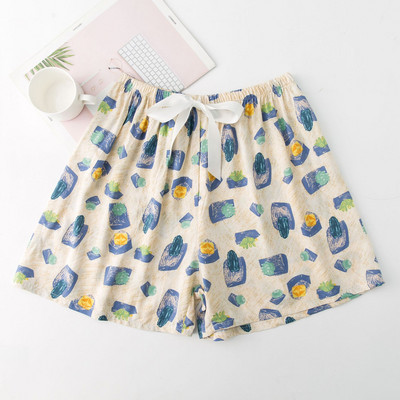 2023 nyári női rövidnadrág pizsama nagy méretű bő, virágmintás hálóruha lányoknak otthoni nadrágok alsónadrágok aranyos alvóruhák