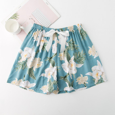 2023 nyári női rövidnadrág pizsama nagy méretű bő, virágmintás hálóruha lányoknak otthoni nadrágok alsónadrágok aranyos alvóruhák