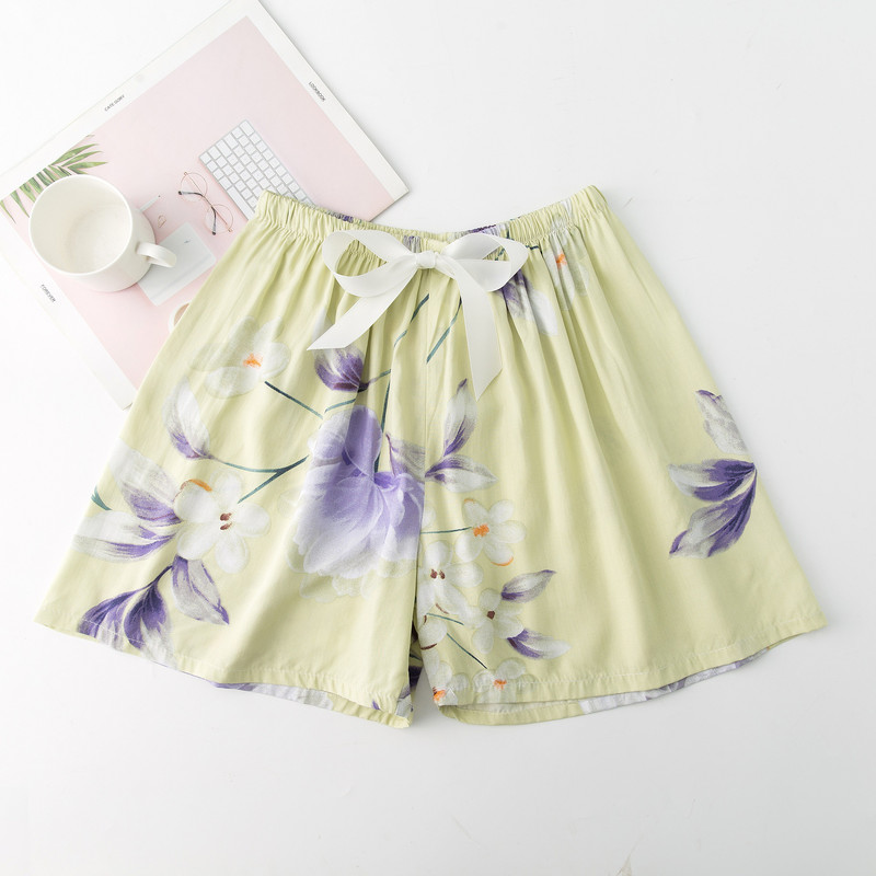 2023 nyári női rövidnadrág pizsama nagy méretű bő, virágmintás hálóruha lányoknak otthoni nadrágok alsónadrágok aranyos alvóruhák