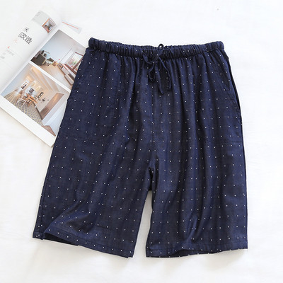 Noua primăvară, vară, pantaloni scurți cu buline, pantaloni subțiri de pijama din tifon de bumbac, îmbrăcăminte de somn pentru bărbați, femei, pantaloni de noapte