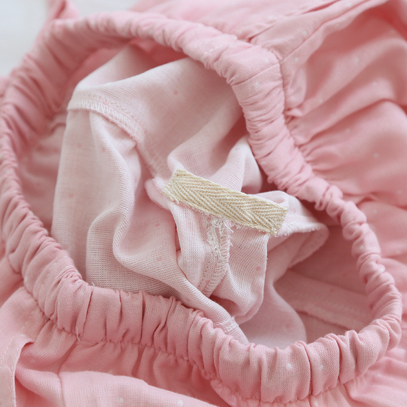 Noua primăvară, vară, pantaloni scurți cu buline, pantaloni subțiri de pijama din tifon de bumbac, îmbrăcăminte de somn pentru bărbați, femei, pantaloni de noapte