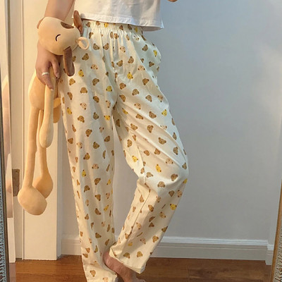 Karikatūra Druka Pidžamas Bikses Ikdienišķas Mājas Apģērbs Sievietēm Meitenes Jauki Atpūtas Apakšpuses Bikses Brīvas Guļambikses Lielizmēra Pjs