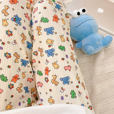 Karikatūra Druka Pidžamas Bikses Ikdienišķas Mājas Apģērbs Sievietēm Meitenes Jauki Atpūtas Apakšpuses Bikses Brīvas Guļambikses Lielizmēra Pjs