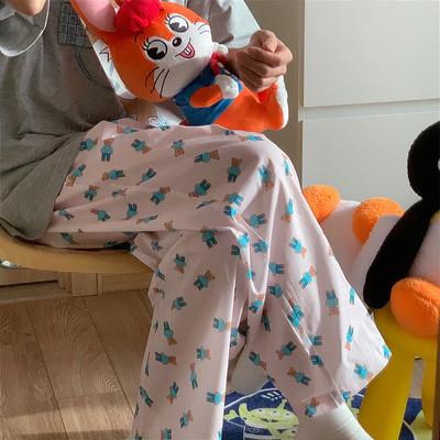 Karikatūra Druka Pidžamas Bikses Ikdienišķas Mājas Apģērbs Sievietēm Meitenes Jauki Atpūtas Apakšpuses Bikses Brīvas Guļambikses Lielizmēra Pjs