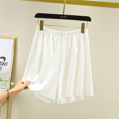 Női pizsama éjszakai rövidnadrág Otthoni ruhák Hálóruhák Nadrágok Bő nadrágkosztümök Alvás nyáron Fehér divat, széles alsó Női