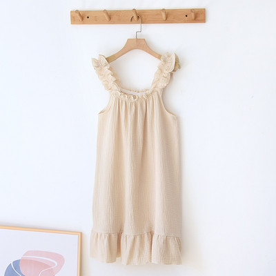 2023 Summer New Style γυναικείες πιτζάμες δύο τεμαχίων 100% βαμβακερό σορτς κρεπ ζαρτιέρες γιλέκο κοστούμι Sweet and Loose Home Service Sexy Pjs