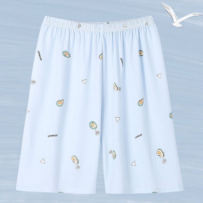 Sieviešu guļambikses ar apdruku Populāras 3XL brīvas, stilīgas Kawaii korejiešu stila ceļgaliem garas guļamveļas Sieviešu elegantas, saldas pidžamas bikses