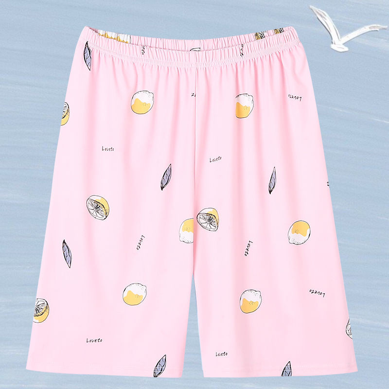 Sieviešu guļambikses ar apdruku Populāras 3XL brīvas, stilīgas Kawaii korejiešu stila ceļgaliem garas guļamveļas Sieviešu elegantas, saldas pidžamas bikses